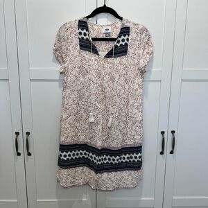 Old Navy Floral Print Dress with Navy Accents